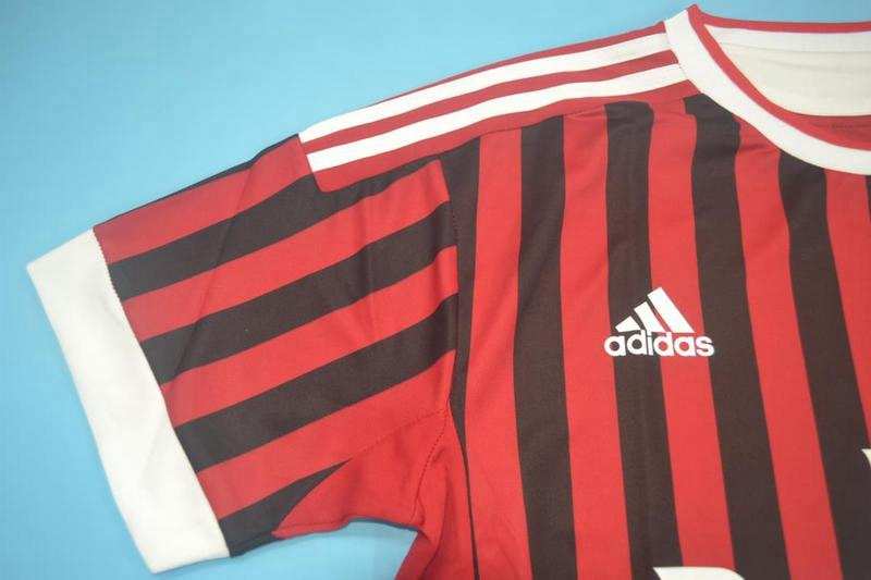 AC Milan Soccer Jersey Home Retro Replica 2011/12