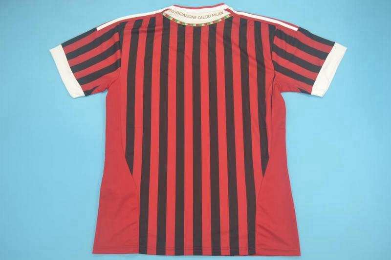 AC Milan Soccer Jersey Home Retro Replica 2011/12