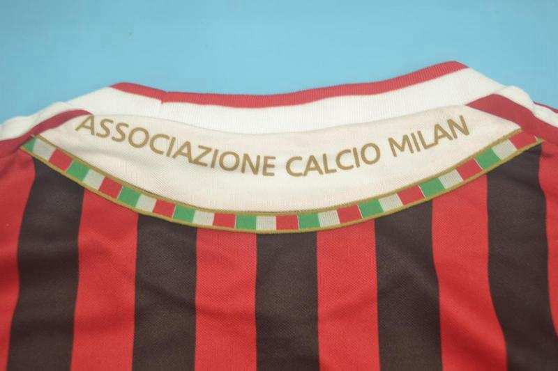 AC Milan Soccer Jersey Home Retro Replica 2011/12