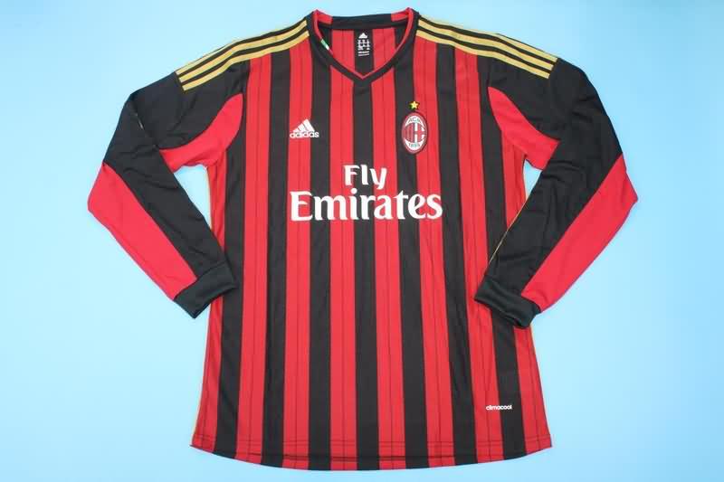 AC Milan Soccer Jersey Home Long Retro Replica 2013/14