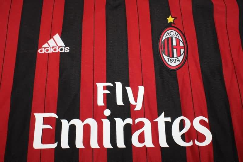 AC Milan Soccer Jersey Home Long Retro Replica 2013/14