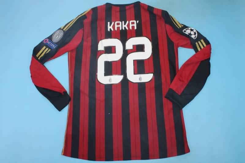 AC Milan Soccer Jersey Home Long Retro Replica 2013/14