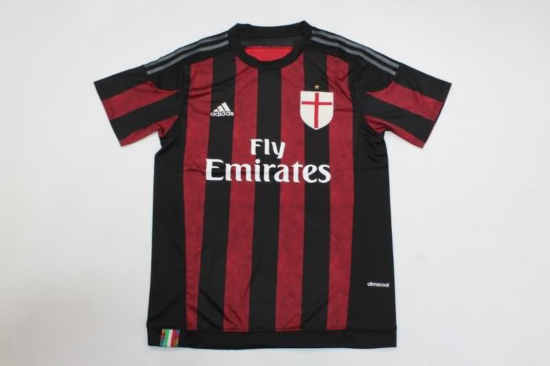 AC Milan Soccer Jersey Home Retro Replica 2015/16
