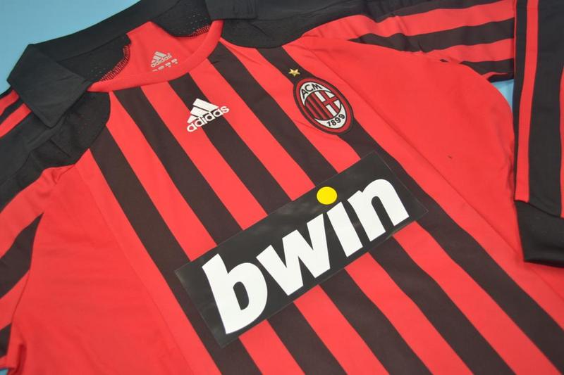 AC Milan Soccer Jersey Home Long Sleeve Retro Replica 2007/08