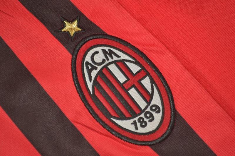 AC Milan Soccer Jersey Home Long Sleeve Retro Replica 2007/08