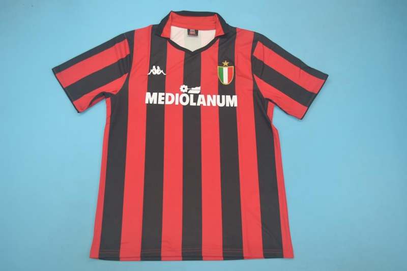 AC Milan Soccer Jersey Home Retro Replica 1988/89