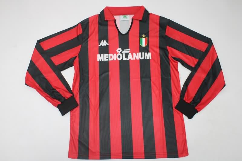 AC Milan Soccer Jersey Home Long Sleeve Retro Replica 1988/89