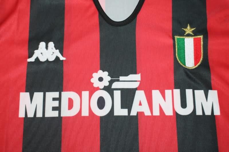 AC Milan Soccer Jersey Home Long Sleeve Retro Replica 1988/89