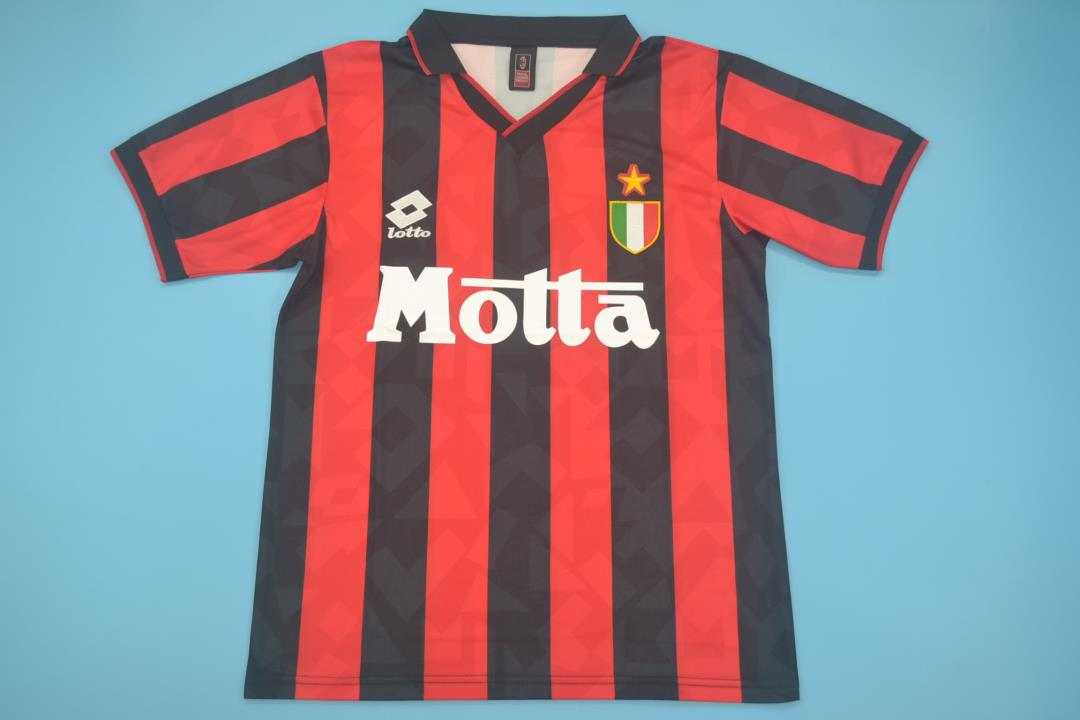 AC Milan Soccer Jersey Home Retro Replica 1993/94
