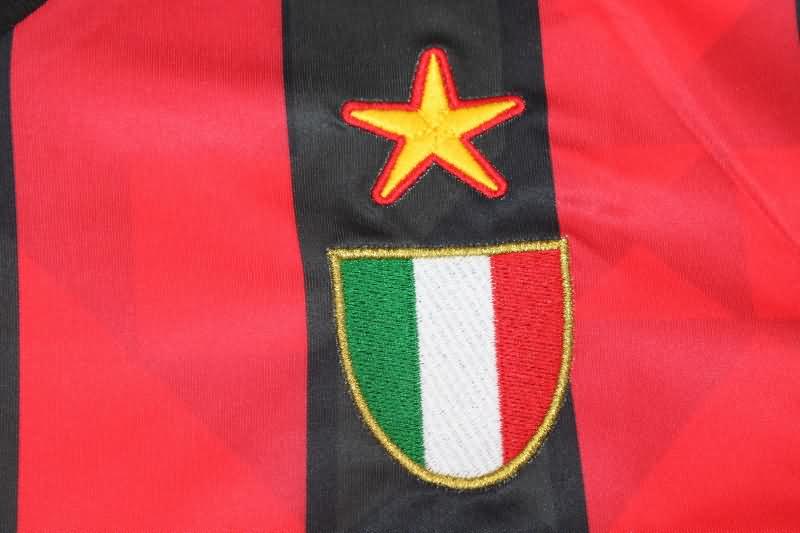 AC Milan Soccer Jersey Home Long Sleeve Retro Replica 1993/94