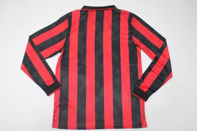 AC Milan Soccer Jersey Home Long Sleeve Retro Replica 1993/94