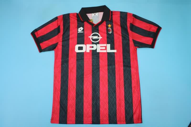 AC Milan Soccer Jersey Home Retro Replica 1995/96