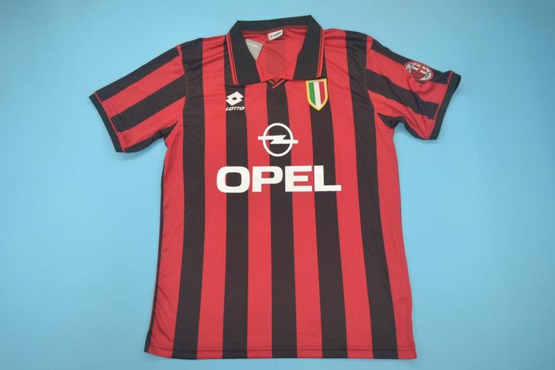 AC Milan Soccer Jersey Home Retro Replica 1996/97