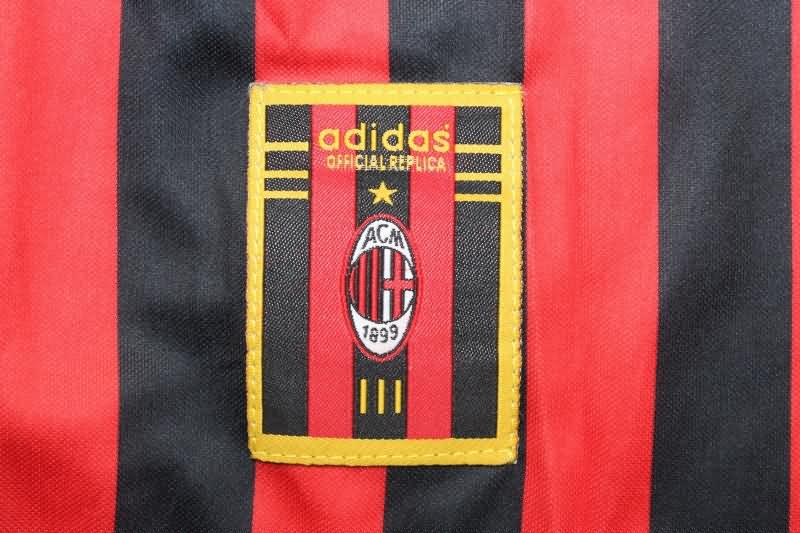 AC Milan Soccer Jersey Home Long Slevee Retro Replica 1999/00