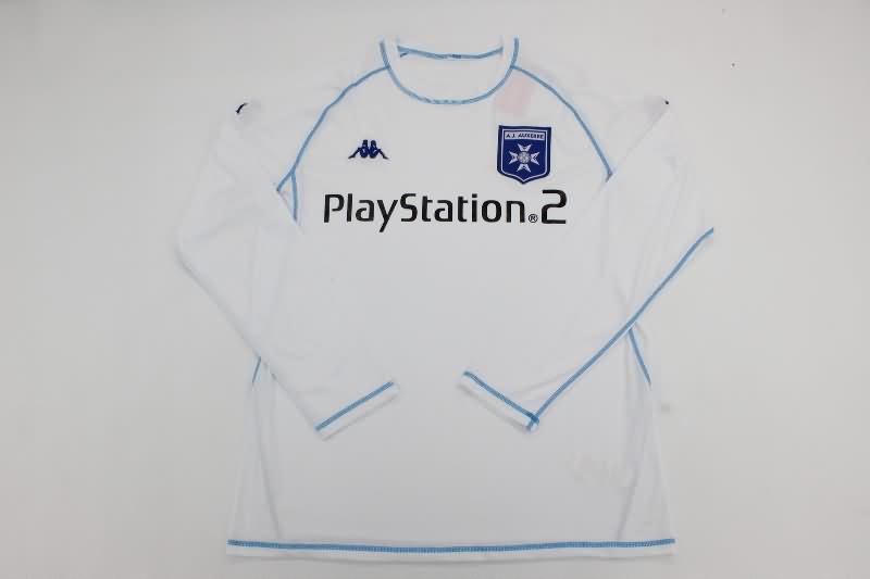 AJ Auxerre Soccer Jersey Home Long Sleeve Retro Replica 2003/04