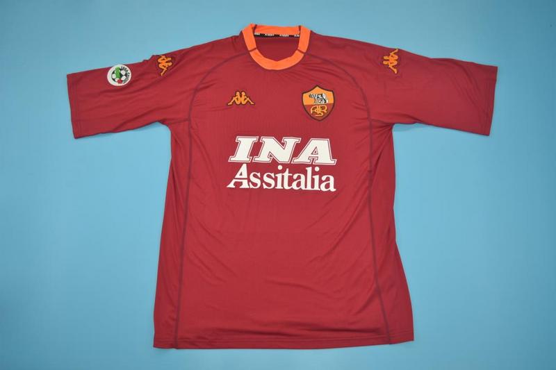 AS Roma Soccer Jersey Home Retro Replica 2000/01