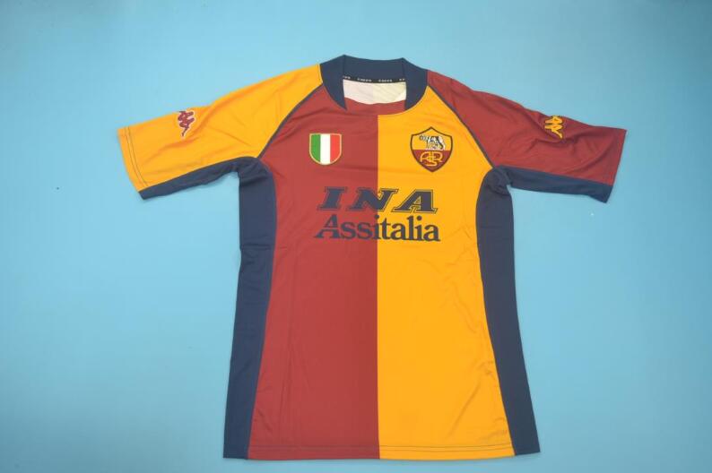 AS Roma Soccer Jersey Home Retro Replica 2001/02