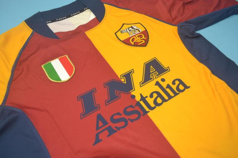 AS Roma Soccer Jersey Home Retro Replica 2001/02