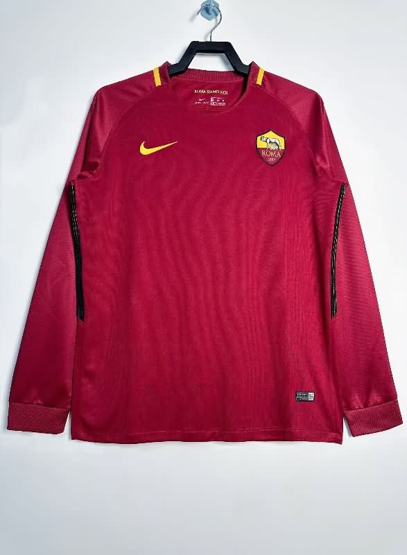 AAA Quality AS Roma 2017/18 Home Long Sleeve Retro Soccer Jersey