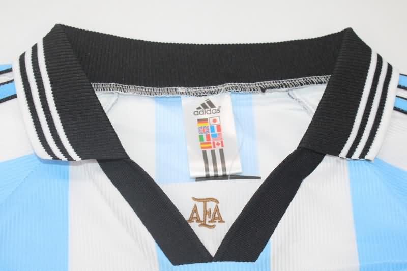 Argentina Soccer Jersey Home Long Sleeve Retro Replica 1998