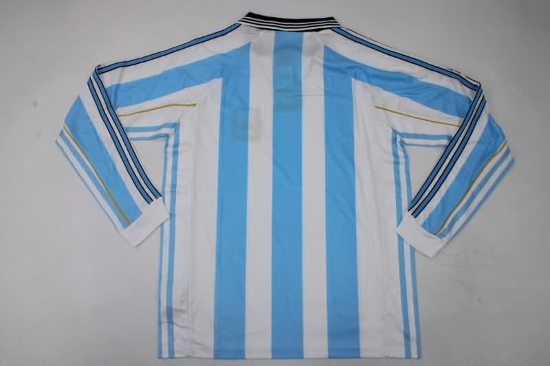 Argentina Soccer Jersey Home Long Sleeve Retro Replica 1998