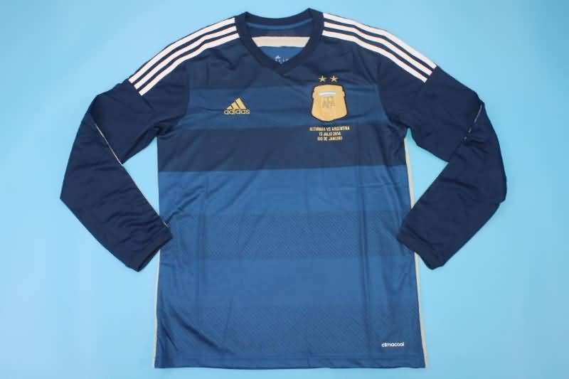 Argentina Soccer Jersey Away Long Sleeve Retro Replica 2014