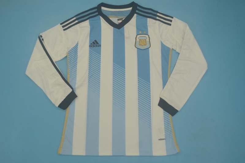 Argentina Soccer Jersey Home Long Sleeve Retro (Player) 2014