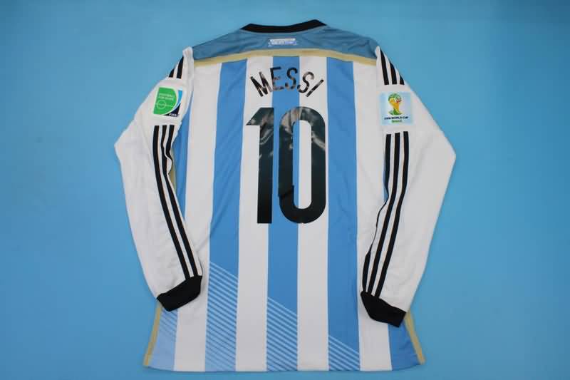 Argentina Soccer Jersey Home Long Sleeve Retro (Player) 2014