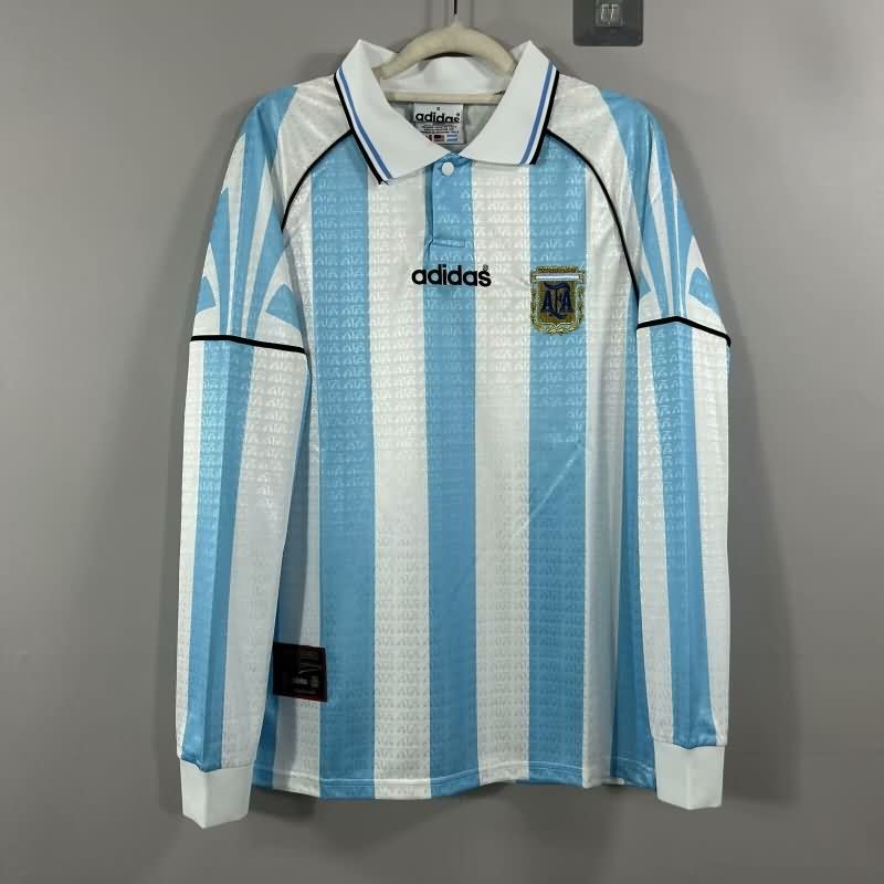 AAA Quality Argentina 1996/97 Home Long Sleeve Retro Soccer Jersey