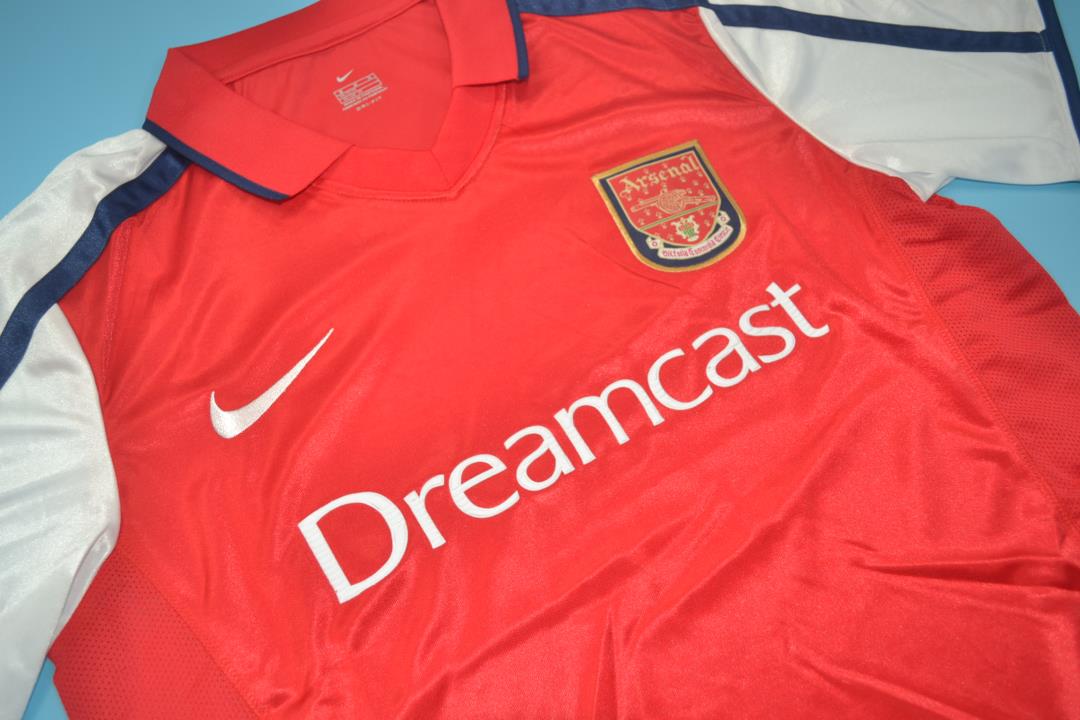 Arsenal Soccer Jersey Home Retro Replica 2000/02