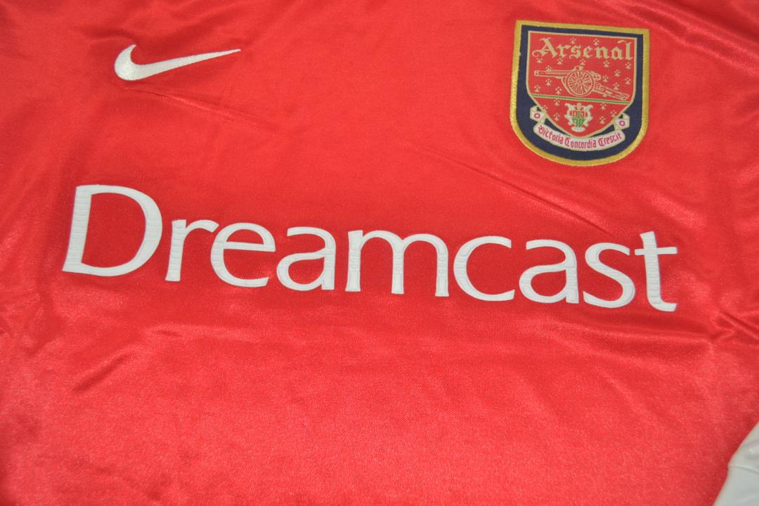 Arsenal Soccer Jersey Home Long Retro Replica 2000/02