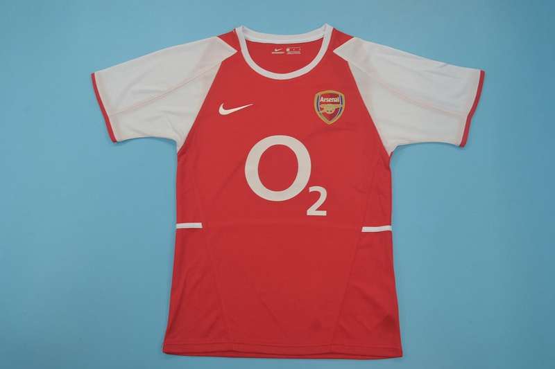 Arsenal Soccer Jersey Home Retro Replica 2002/04