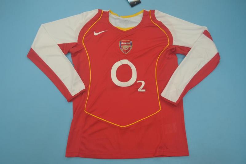Arsenal Soccer Jersey Home Long Sleeve Retro Replica 2004/05