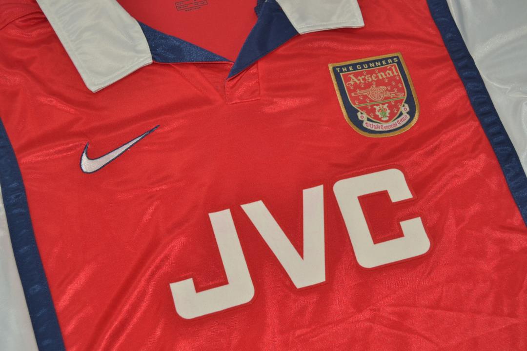 Arsenal Soccer Jersey Home Retro Replica 1998/99