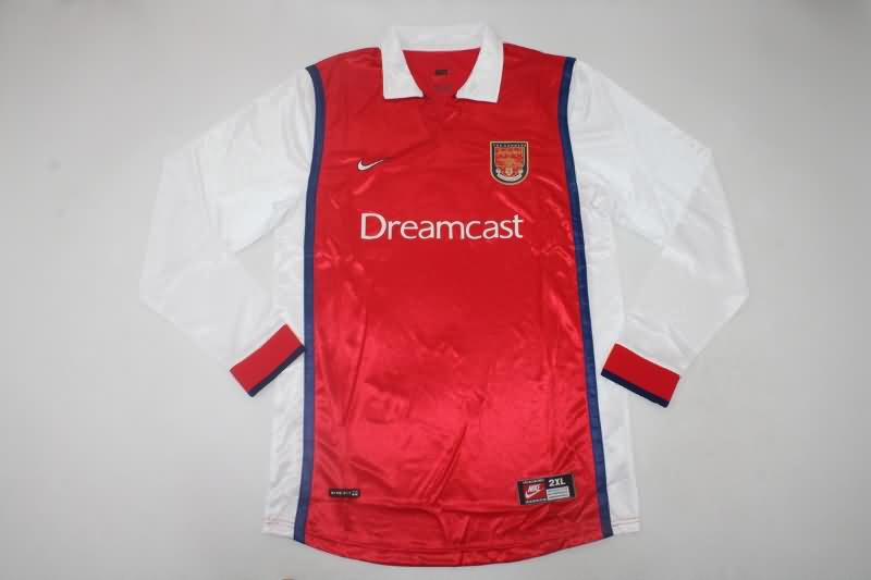 Arsenal Soccer Jersey Home Long Sleeve Retro Replica 1999/00