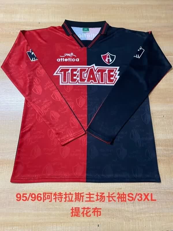 AAA Quality Atlas 1995/96 Home Retro Long Sleeve Soccer Jersey