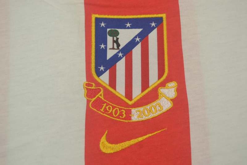 Atletico Madrid Soccer Jersey Home Retro Replica 2002/03