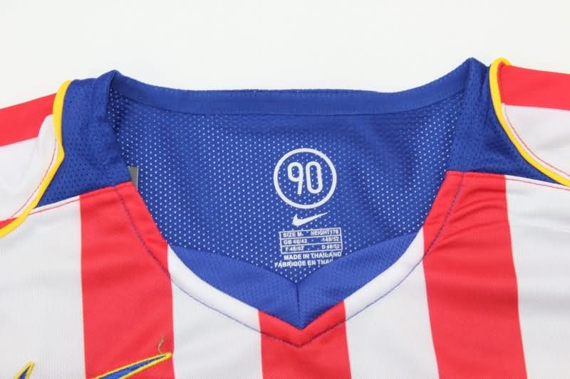 Atletico Madrid Soccer Jersey Home Retro Replica 2004/05