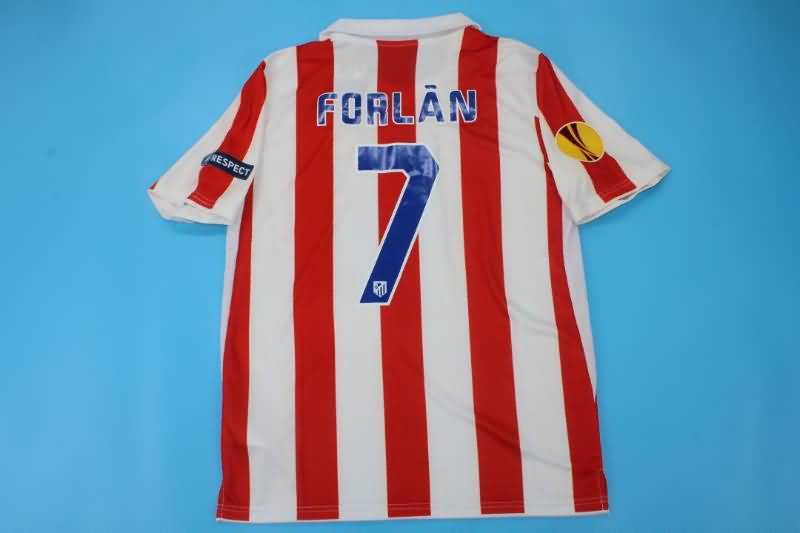 Atletico Madrid Soccer Jersey Home Retro Replica 2010/11