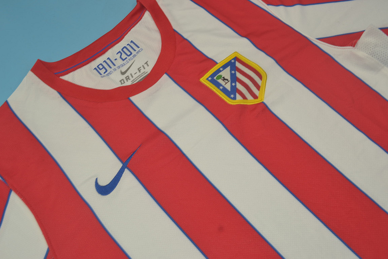 Atletico Madrid Soccer Jersey Home Retro Replica 2011/12