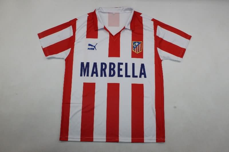AAA Quality Atletico Madrid 1991/92 Home Retro Soccer Jersey