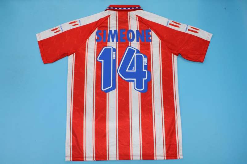 Atletico Madrid Soccer Jersey Home Retro Replica 1994/95