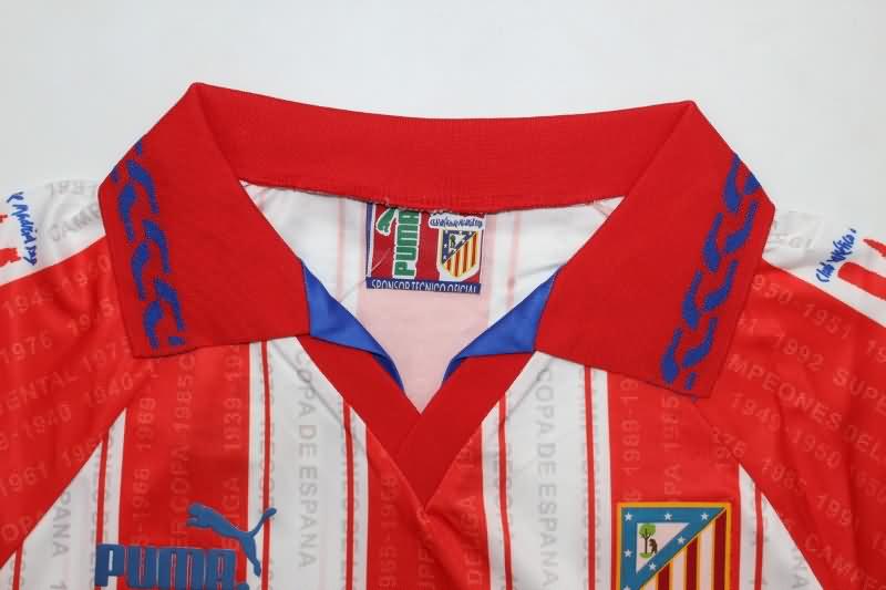 Atletico Madrid Soccer Jersey Home Retro Replica 1995/96