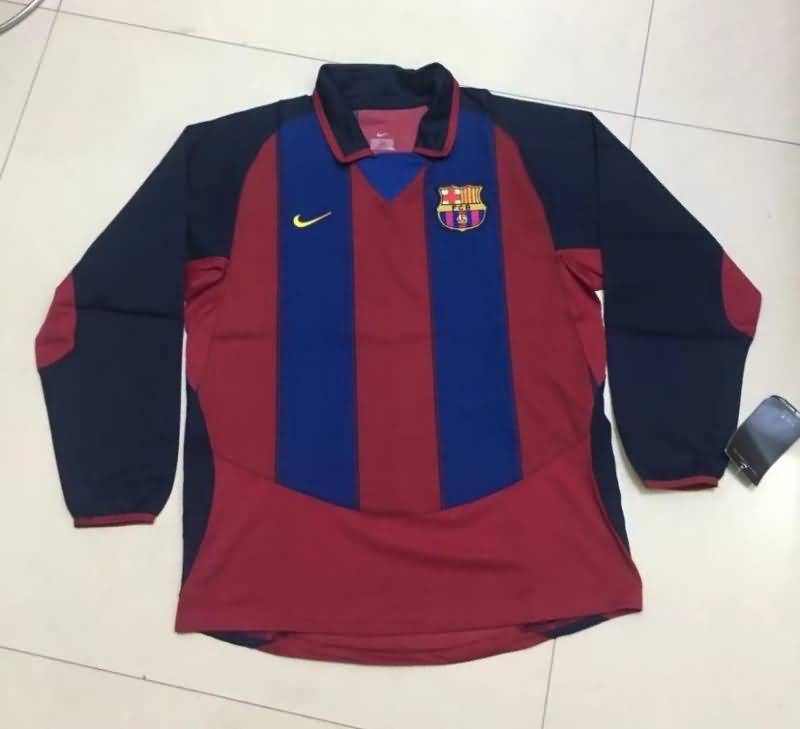 Barcelona Soccer Jersey Home Long Slevee Retro Replica 2003/04