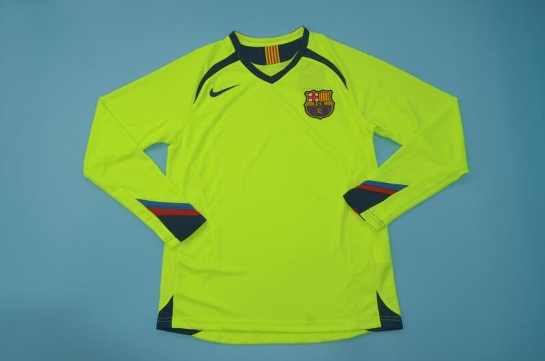 Barcelona Soccer Jersey Away Long Retro Replica 2005/06