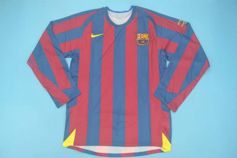 Barcelona Soccer Jersey Home Long Retro Replica 2005/06