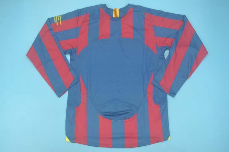 Barcelona Soccer Jersey Home Long Retro Replica 2005/06