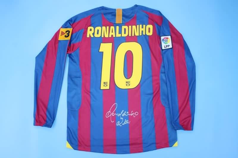 Barcelona Soccer Jersey Home Long Retro Replica 2005/06