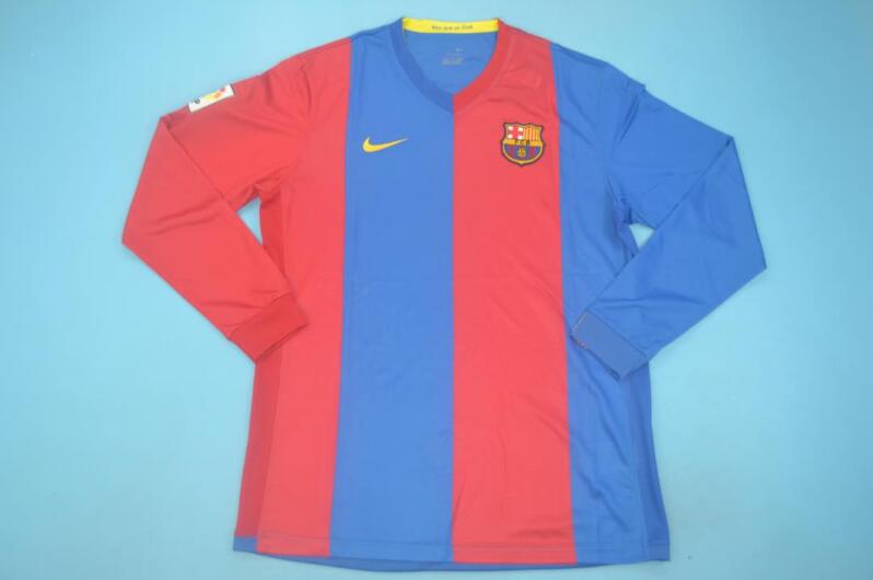 Barcelona Soccer Jersey Home Long Retro Replica 2006/07