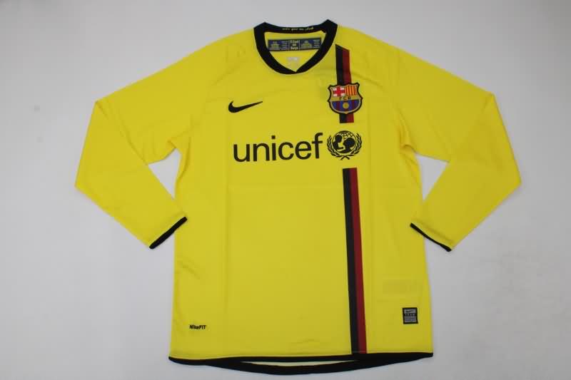 Barcelona Soccer Jersey Away Long Retro Replica 2008/09